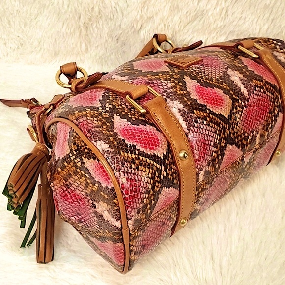 VINTAGE Dooney & Bourke collector’s snake embossed satchel in very rare color!💕 - Picture 7 of 15